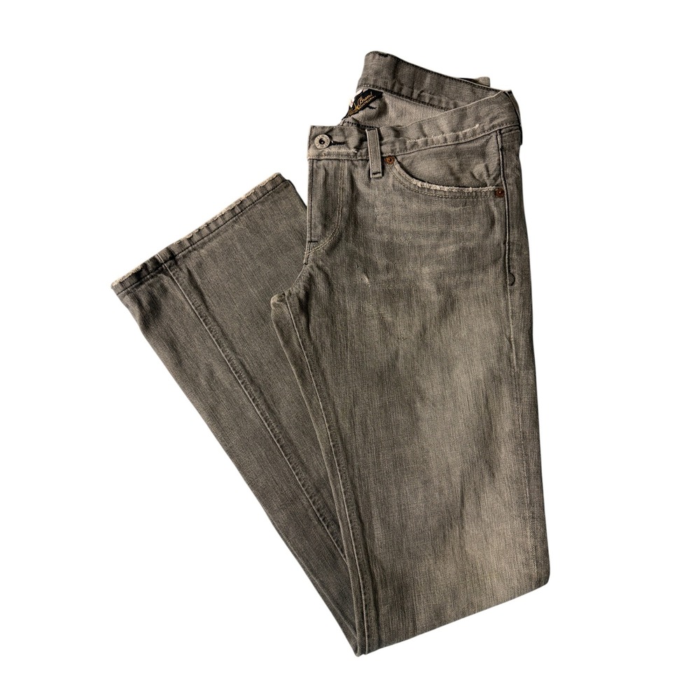 Lucky Brand Socialite Jeans Women's 4/27 Gray Bootcut Made USA Distressed Denim